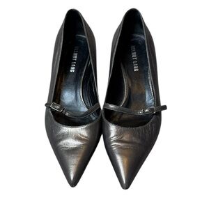 Helmut Lang | Metallic Pointed Toe Mary Jane Single Strap Buckle Closure 5.5 - 6